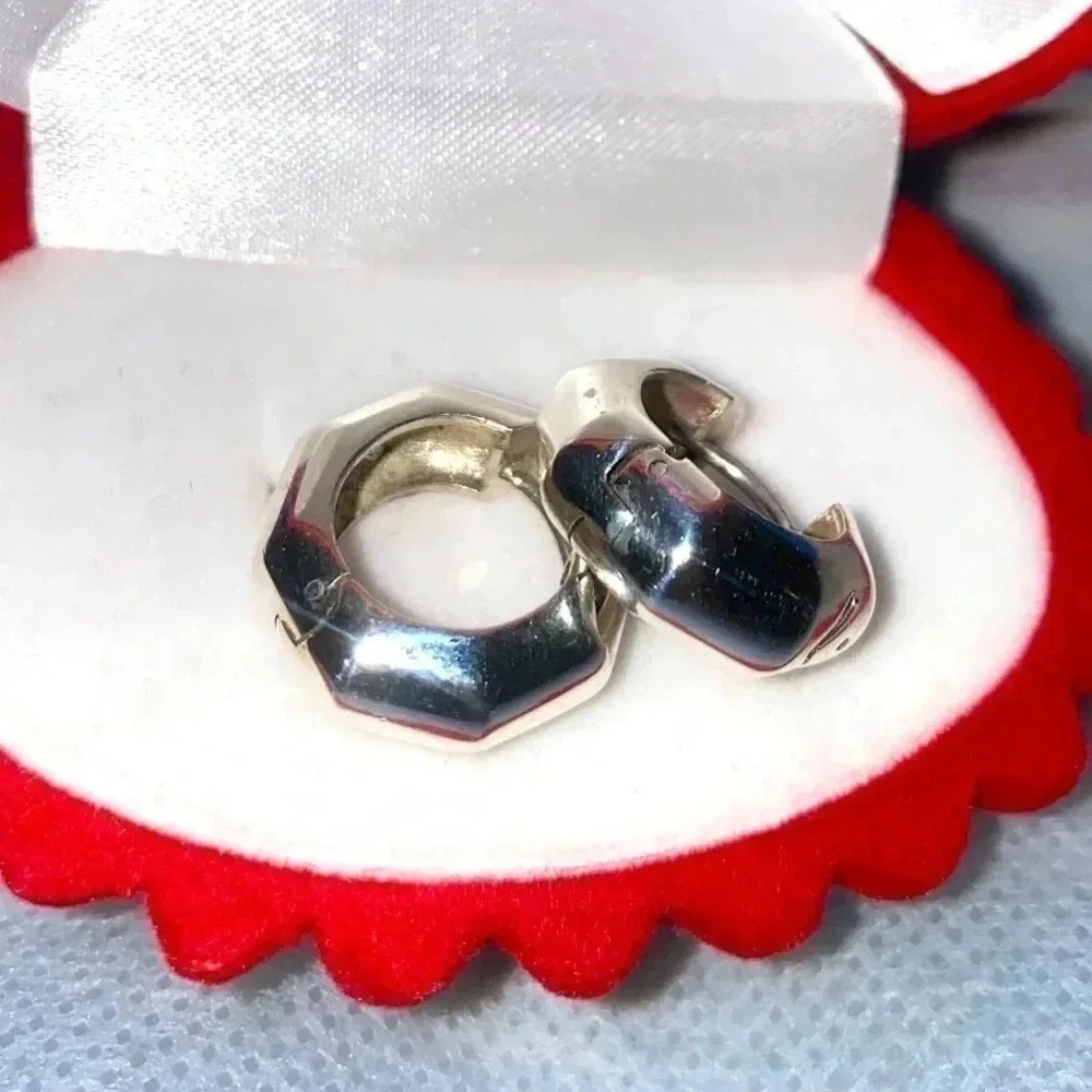 Beautiful Massive Sterling silver earrings Polished,Sanitized From Turkey 🇹🇷
